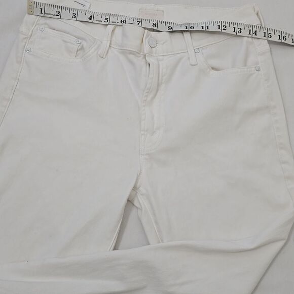 MOTHER The Glass Slipper, White, Cropped Jeans SIZE 29 - Picture 3 of 12